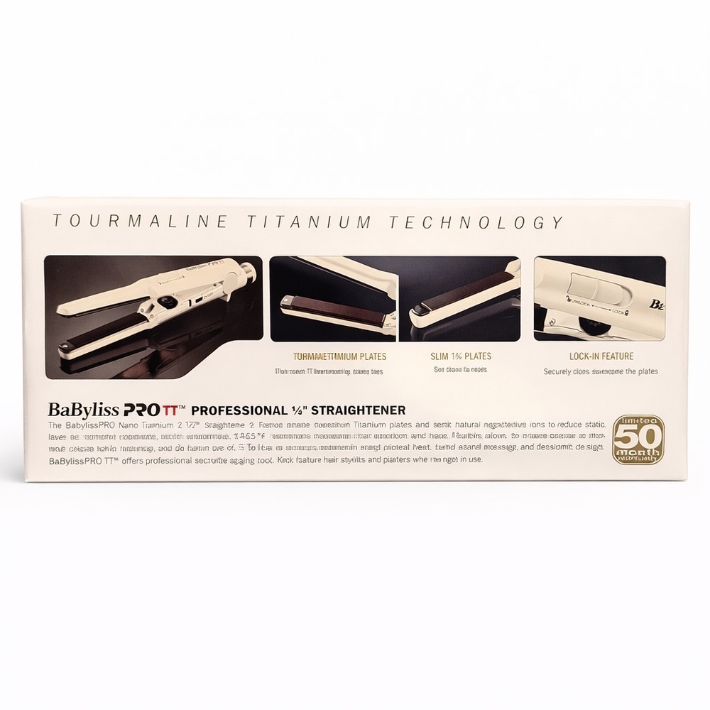 BaBylissPRO TT 1/2 Tourmaline Titanium Straightener- New - Picture 2 of 4